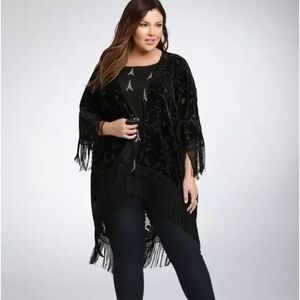 Torrid Velvet Burnout Kimono